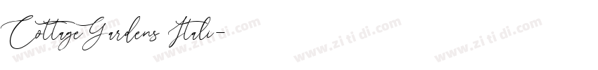 CottageGardens Itali字体转换